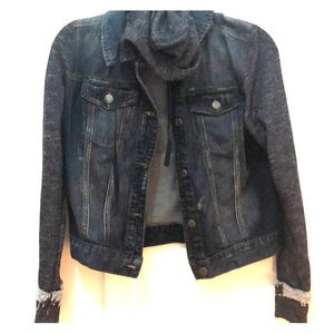 Hooded jean jacket